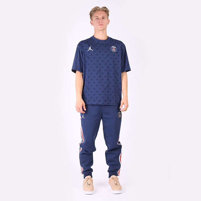 мужская синяя футболка Jordan Statement Paris Saint-Germain Tee DB6508-410 - цена, описание, фото 5